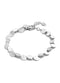 Casa Jewelry Sugarbowl - Zilveren schakelarmband met blaadjes - 17 cm + 3 cm verlengketting
