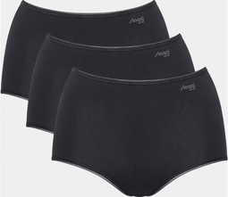 Sloggi Pure Comfort H Maxi Slip - Hoge taille - Zwart (3-pack)