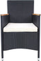 vidaXL - Tuinstoelen - 2 - st - met - kussens - poly - rattan - zwart