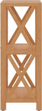 vidaXL - Opbergrek - 3-laags - 40x30x78 - cm - massief - eikenhout