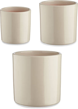 Pottenset Ø 14 cm Ø 22 cm Ø 17 cm Cilinder 3 Onderdelen Grijs