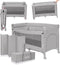 Lionelo Ellen - Reisbedje 3 in 1 - Aanschuifbedje Campingbed - Grijs