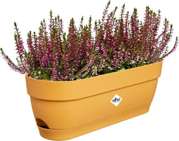 Elho Vibia Campana Balkonbak 50 - Plantenbak met afwateringsgat - Ø 49.0 x H 17.0 cm - Honinggeel