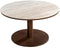 Yoi - Millor side table dia. 80x40 cm aluminium bronze/travertin