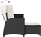 vidaXL - Verstelbare - tuinbank - met - kussens - L-vormig - poly - rattan - zwart
