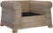 vidaXL Fauteuil met kussens natuurlijk rattan