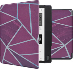 imoshion E-reader Hoesje - Geschikt voor Kobo Elipsa 2E - Design Sleepcover Bookcase - Bordeaux Graphic
