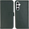 Selencia Samsung Galaxy A55 - Echt Lederen Bookcase - 3 Pashouders - Groen