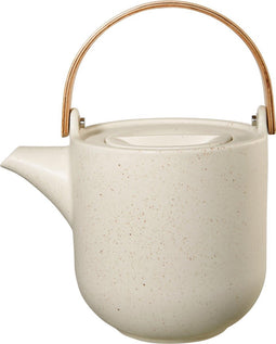 ASA - Sencha - Theepot met houten handvat - Porselein - Wit