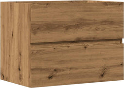 vidaXL - Badkamerkast - 60x38,5x45 - cm - bewerkt - hout - artisanaal - eikenkleurig