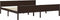 vidaXL - Bedframe - massief - grenenhout - donkerbruin - 200x200 - cm