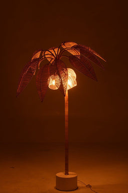 J-Line vloerlamp kokosboom suikerkan - naturel - small