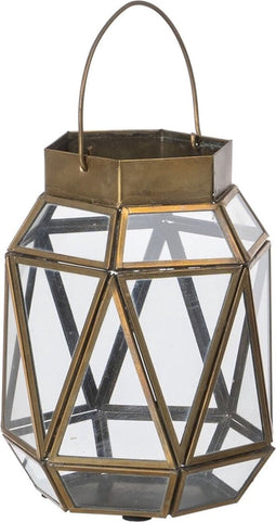 Lykta Kaarshouder Kristal Gouden Metaal 14 x 14 x 19 cm
