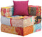 vidaXL - Poef - modulair - patchwork - stof - meerkleurig