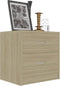 vidaXL - Nachtkastjes - 2 - st - 40x30x40 - cm - bewerkt - hout - sonoma - eikenkleurig