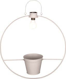 Luca Lighting Dimitri Solarlamp met Bloempot - H62 x Ø50 cm - Lichtgrijs
