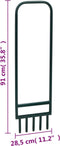 vidaXL - Gazonbeluchter - met - 5 - holle - tanden - gepoedercoat - staal - groen