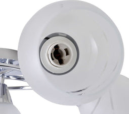 vidaXL Plafondlamp met glazen behuizing voor lampen