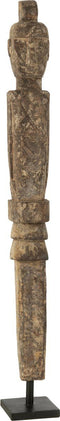 J-Line decoratie Standbeeld Lauwra - hout - naturel - large