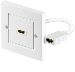 Wentronic 51722 - HDMI inbouw wandcontactdoos - 4K 60Hz HDR - Wit