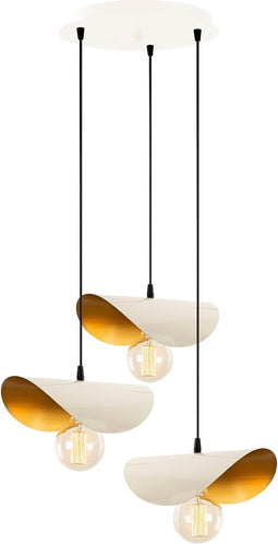 Asir - Kroonluchter - Wit goud - 45 x 106 x 45