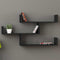 Asir - Wandplank - Antraciet - 67 x 120 x 22 cm