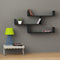 Asir - Wandplank - Antraciet - 67 x 120 x 22 cm
