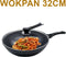 Waukeen wokpan 32cm Glazen Deksel Spatel Wok