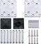 vidaXL - Schuttingset - 2 - vierkant - en - 1 - schuin - 446x186 - cm - HKC - grijs