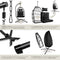 tectake® Ariane - Luxe Hangstoel - Opvouwbaar en draaibaar - Dikke kussens - Zwart