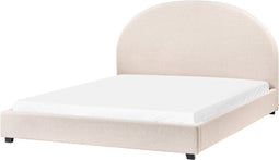 VAUCLUSE - Tweepersoonsbed - Lichtbeige - 160 x 200 cm - Polyester