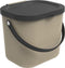 Rotho Albula afvalscheiders - GFT afvalbak - 6L - cappuccino