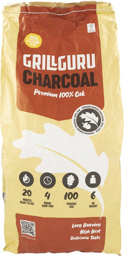 Grill Guru - Kamado Houtskool 6 kg - Europese Eik voor perfecte BBQ