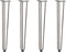 vidaXL - Haarspeld - tafelpoten - 4 - st - 72 - cm - massief - staal - naturel