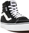 VANS Filmore Hi - Hoge sneakers - Suède/canvas - Zwart/wit - Maat 42.5