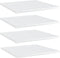 vidaXL - Wandschappen - 4 - st - 40x40x1,5 - cm - bewerkt - hout - hoogglans - wit