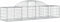 vidaXL - Schanskorven - 12 - st - gewelfd - 200x50x40/60 - cm - gegalvaniseerd - ijzer