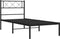 vidaXL - Bedframe - met - hoofdbord - metaal - zwart - 107x203 - cm