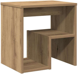 vidaXL - Nachtkastje - 40x30x40 - cm - bewerkt - hout - artisanaal - eikenkleurig