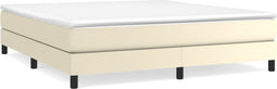 vidaXL - Bedframe - kunstleer - crèmekleurig - 160x200 - cm