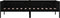 vidaXL - Slaapbank - massief - grenenhout - zwart - 80x200 - cm