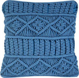 KARATAS - Sierkussen - Blauw - 45 x 45 cm - Katoen