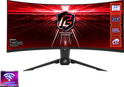 ASRock PG34WQ15R2B Zwart