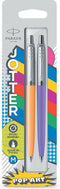 Parker Jotter Originals Pop Art duo verpakking goudsbloem/koelpaars balpen met chroomkleurige details