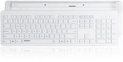 Accezz Draadloos Toetsenbord - Bluetooth - Ergonomisch design QWERTY - Wit
