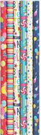 Assortiment 5 rollen luxe cadeaupapier inpakpapier voor kinderen en volwassenen Party - 200 x 70 cm