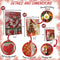 Assortiment van 12 kerstcadeauzakjes met touwhandvaten en bijpassende cadeau-etiketten - 4 Grote (31 x 40 cm), 4 Middelgrote (26 x 32 cm) en 4 Kleine (18 x 24 cm)