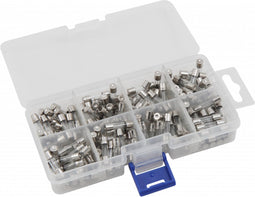 Assortimentsdoos met glaszekeringen - 160 delig - 500mA-10A - 5x20mm