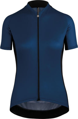 assos UMA GT Fietsshirt korte mouwen Dames blauw/zwart Maat XL