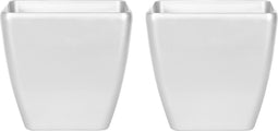 ASTRAS - Bloempot set van 2 - Zilver - 42 cm - Klei-vezelmengsel